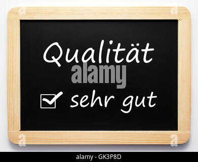 La qualité est très bonne Banque D'Images