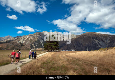 Paysage étrange de la colline du Château dans les Alpes du Sud, Arthur's Pass, île du sud de la Nouvelle-Zélande Banque D'Images