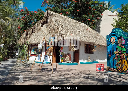 La Casita Magica Gallery, San Pancho (également connu sous le nom de San Francisco), Riviera Nayarit, Mexique. Banque D'Images