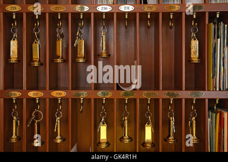 La réception de l'hôtel antique Banque D'Images