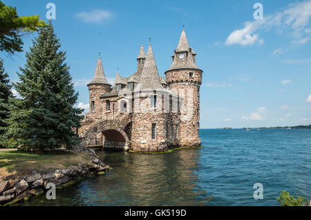 Château Boldt Power House sur l'Île du Cœur dans le Saint-Laurent Banque D'Images