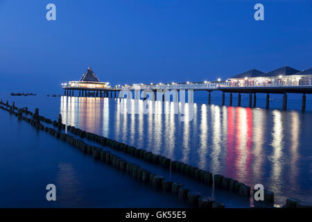 Port d'heringsdorf sur l'île de Usedom Banque D'Images