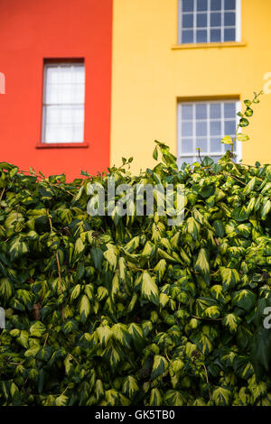 Bâtiments colorés dans le parc du château de Dublin, Irlande Banque D'Images