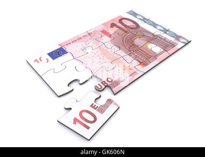 10 Euro Note Puzzle Banque D'Images