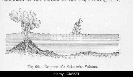 L'éruption d'un volcan sous-marin est un événement géologique rare et puissant, où l'activité volcanique se produit sous la surface de l'océan, contribuant à la formation de nouveaux reliefs sous-marins. Banque D'Images