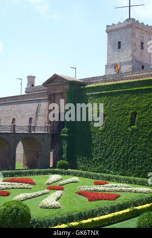 Château de Montjuic à Barcelone Espagne Banque D'Images