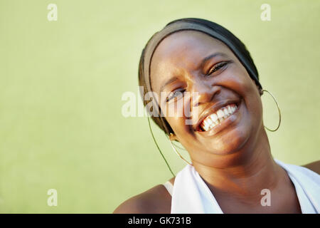 Femme rire rires Banque D'Images