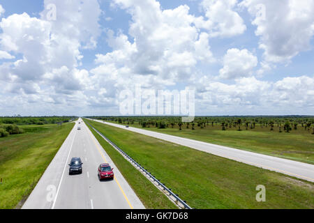 Florida collier County, Interstate 75, I-75, Interstate Highway System, Everglades, State Road 29, vue depuis le pont, vue panoramique, Alligator Alley, péage Banque D'Images