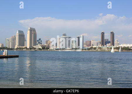 San Diego Downtown 1,voir l'Islande de Coronado Banque D'Images