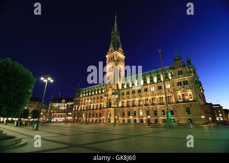 Rathausmarkt Hambourg Banque D'Images