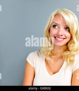 Femme rire rires Banque D'Images