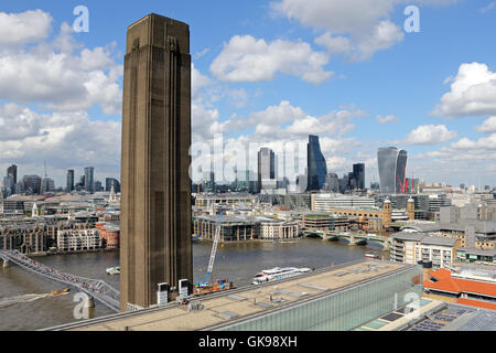 La Ville, vue de la Tate Modern de Londres, Angleterre, Royaume-Uni. Banque D'Images