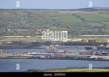 Vue sur l'arsenal de Belfast Banque D'Images