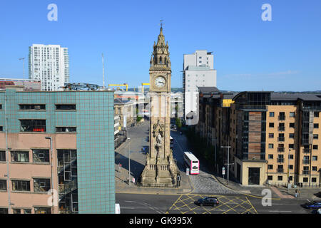 L'Albert Memorial Clock in Queen's Square, Belfast Banque D'Images