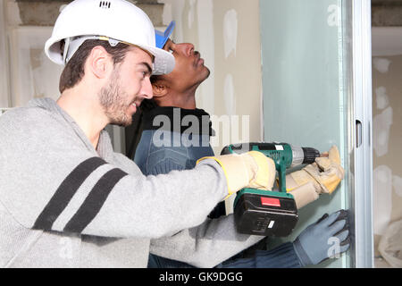 Tableau bleu construire Banque D'Images