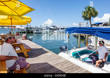 Floride, Sud, Golfe du Mexique, Cortez, village de pêche historique, Star Fish Company, restaurant restaurants repas manger dehors café cafés bistrot, Waterfr Banque D'Images