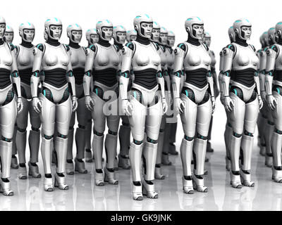 Femme avenir artificial Banque D'Images