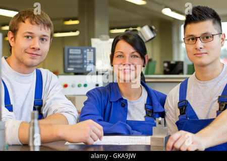 Les apprentis en formation Banque D'Images