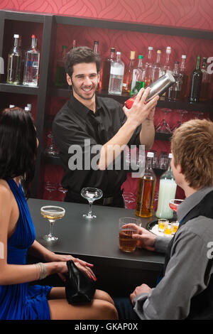 Femme bar tavern Banque D'Images