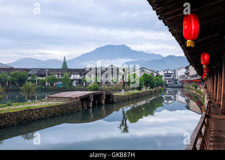 Yongjia County ville Rock, Wenzhou City, Zhejiang Province, Lishui Street Banque D'Images