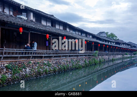 Yongjia County ville Rock, Wenzhou City, Zhejiang Province, Lishui Street Banque D'Images