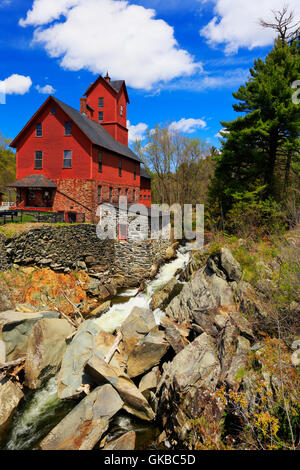 Le Vieux Moulin Rouge, Jericho, Vermont, Etats-Unis Banque D'Images