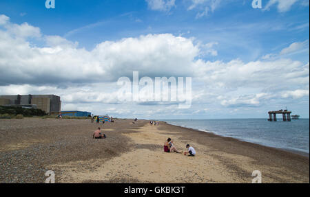 Plage de Sizewell dans le Suffolk en Angleterre Banque D'Images