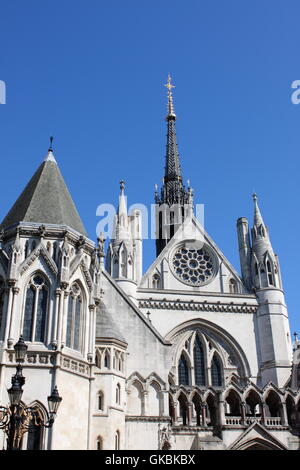 Façade de la Cour royale de Justice de Londres, UK Banque D'Images