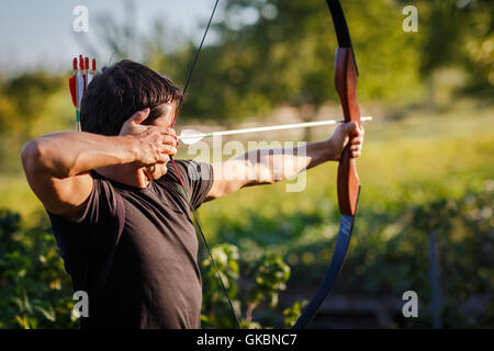 Archer flèche bow Banque D'Images