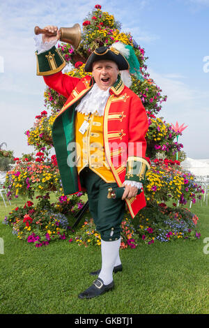 Daryl Counsell, crieur de Southport Flower Show, Merseyside, Royaume-Uni Banque D'Images