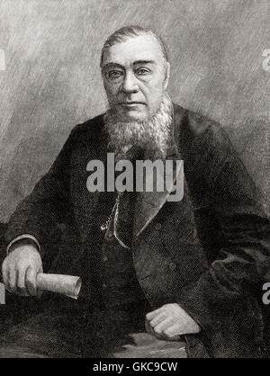 Stephanus Johannes Paulus 'Paul' Kruger, 1825 - 1904. 3e président de la République sud-africaine. Banque D'Images
