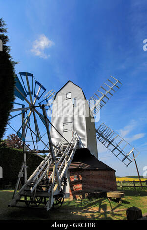 Vue d'été de le moulin de Cromer, Hertfordshire, Angleterre. Banque D'Images