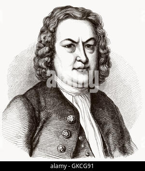 Johann Sebastian Bach, compositeur allemand, 1685-1750 Banque D'Images