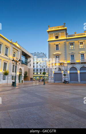 Les bâtiments de la Banque Nationale de Grèce dans la place Kotzia, Athènes. Banque D'Images