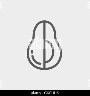 L'icône de la ligne fine d'avocat Illustration de Vecteur