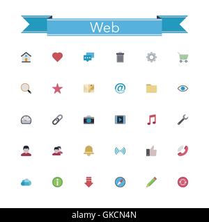 Web Icons plat Illustration de Vecteur