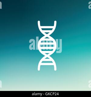 L'icône de la ligne fine de l'ADN Illustration de Vecteur