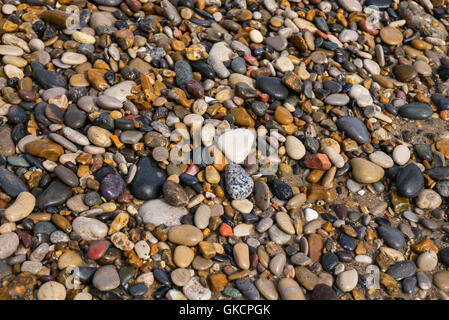 La plage de galets sur Seaham, County Durham, England, UK Banque D'Images