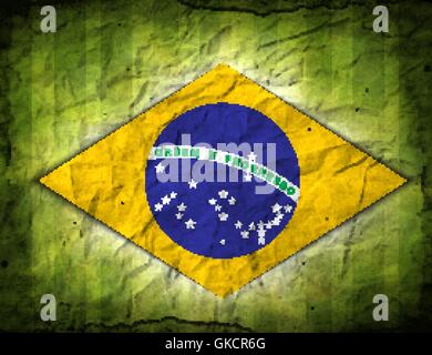 Illustration de la carte du football au Brésil couleurs drapeau Illustration de Vecteur