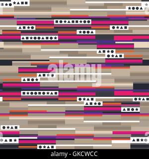 Modèle transparent avec des formes géométriques et des lignes de couleur Illustration de Vecteur