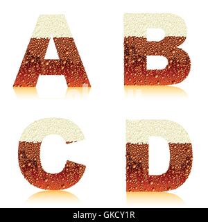 Bière brune de l'alphabet Illustration de Vecteur