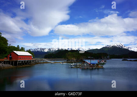 Halibut Cove, Kachemak Bay, Alaska Banque D'Images