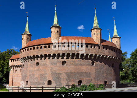 Le Barbican cercle à Cracovie en Pologne Banque D'Images