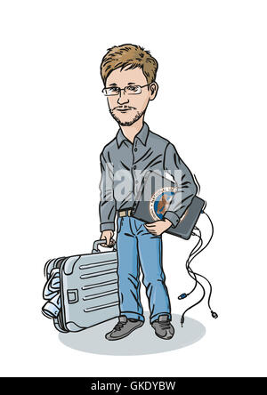 Edward snowden  spionage Banque D'Images