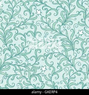 Vector floral motif transparent vert tourbillons backround Illustration de Vecteur