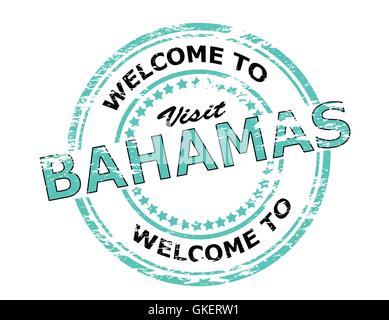 Bienvenue à Bahamas Illustration de Vecteur