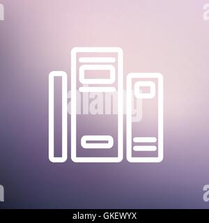 Deux cartables ligne mince, icône Illustration de Vecteur