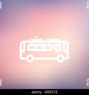 L'icône de la ligne mince Bus Illustration de Vecteur