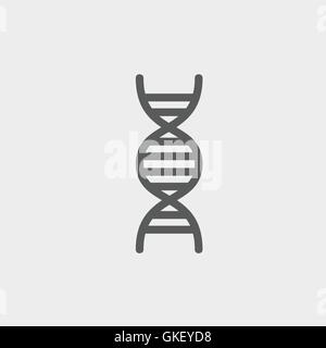 L'icône de la ligne fine de l'ADN Illustration de Vecteur