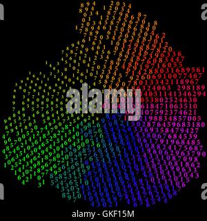 Abstract colorful vector de nombres - contexte Illustration de Vecteur